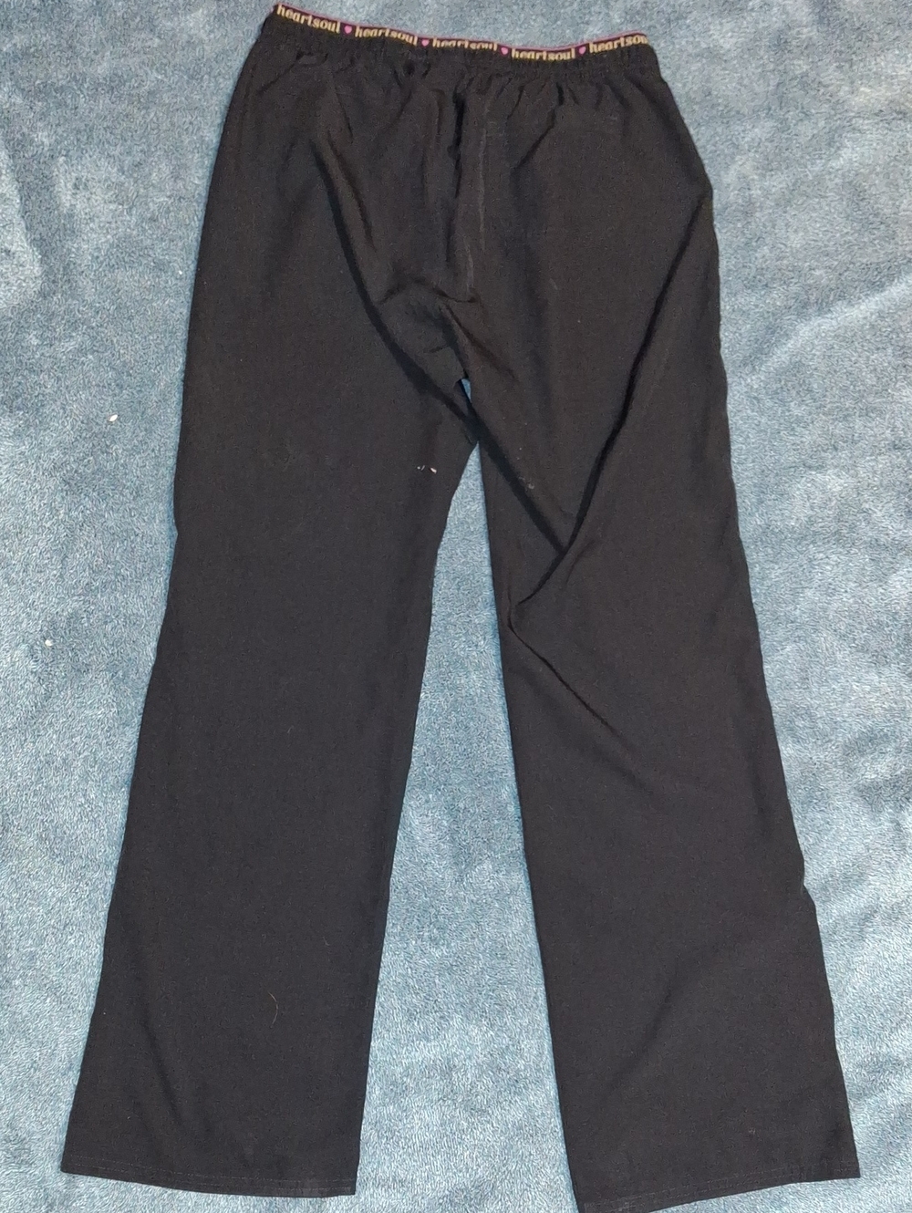 HeartSoul Black Elastic Waist Lounge Pants with Logo Trim